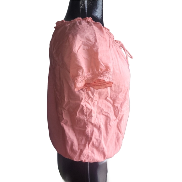 Sonoma Pink Embroidered Peasant Boho Chic Short Sleeve Top S - Picture 3 of 6